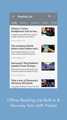 Screenshots des Programms InBrowser - Incognito browsing für Android-Smartphones oder Tablets.