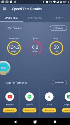 Aplicativo Meteor: Free internet speed para Android, baixar grátis programas para celulares e tablets.