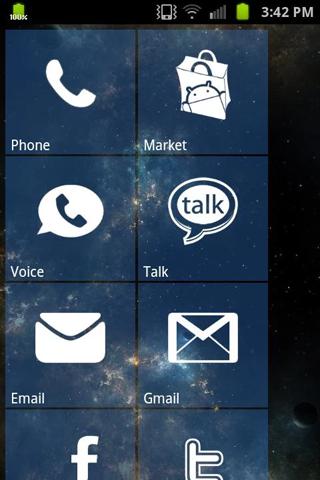 Capturas de tela do programa Metro UI em celular ou tablete Android.