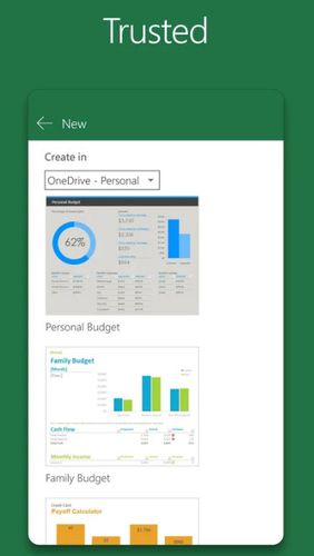 Microsoft excel app for Android, download programs for phones and tablets for free.