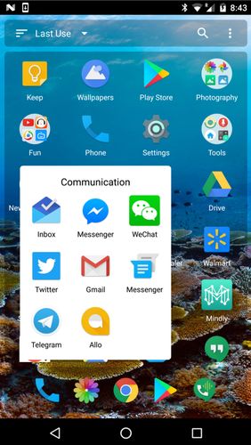 Die App Lawnchair launcher für Android, Laden Sie kostenlos Programme für Smartphones und Tablets herunter.