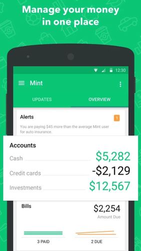 Laden Sie kostenlos Mint: Budget, bills, finance für Android Herunter. Programme für Smartphones und Tablets.