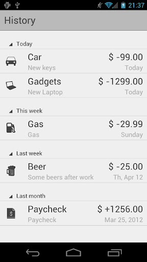 Die App Money Manager: Expense & Budget für Android, Laden Sie kostenlos Programme für Smartphones und Tablets herunter.