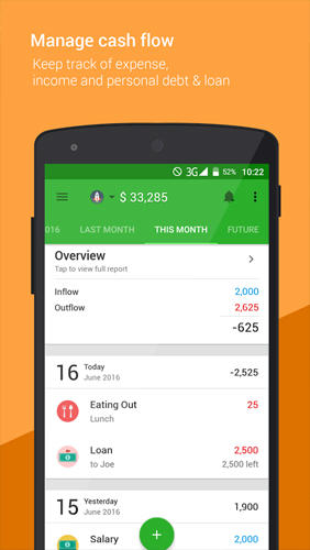 Laden Sie kostenlos Money Lover: Money Manager für Android Herunter. Programme für Smartphones und Tablets.