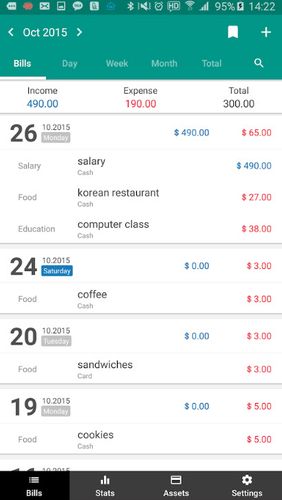 Descargar gratis Money Manager: Expense & Budget para Android. Programas para teléfonos y tabletas.