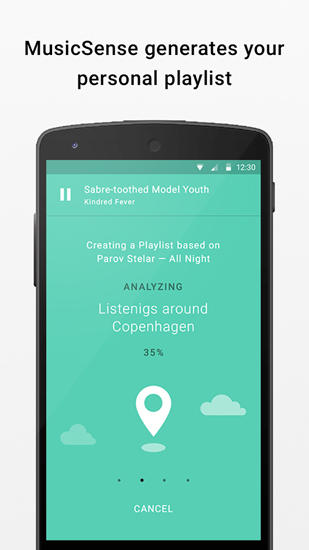 Screenshots of Jango radio program for Android phone or tablet.
