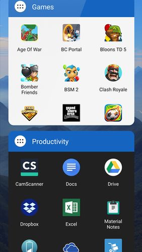 Les captures d'écran du programme My drawer - Smart & organized place for your apps pour le portable ou la tablette Android.