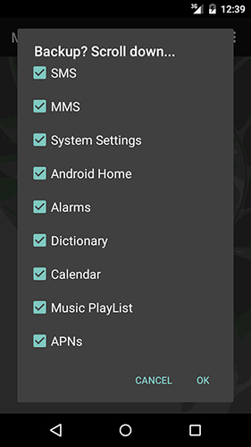 Aplicativo My backup para Android, baixar grátis programas para celulares e tablets.