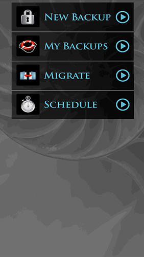 Capturas de pantalla del programa My backup para teléfono o tableta Android.