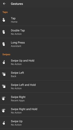 Aplicativo Navigation gestures para Android, baixar grátis programas para celulares e tablets.