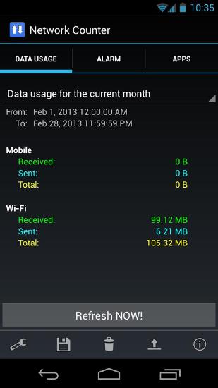 Télécharger gratuitement Network Counter pour Android. Programmes sur les portables et les tablettes.