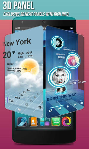 Application Next launcher 3D pour Android, télécharger gratuitement des programmes pour les tablettes et les portables.