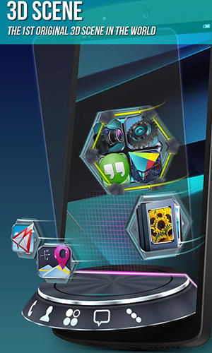 Screenshots of Next launcher 3D program for Android phone or tablet.