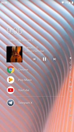Capturas de pantalla del programa Total Launcher para teléfono o tableta Android.