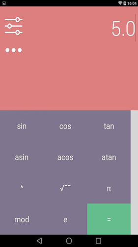 Screenshots des Programms Numix calculator für Android-Smartphones oder Tablets.