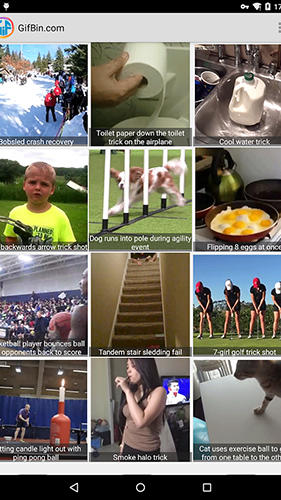 Screenshots of Gif player program for Android phone or tablet.