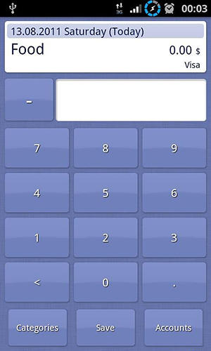 Screenshots des Programms Gbacalc decimal calculator für Android-Smartphones oder Tablets.