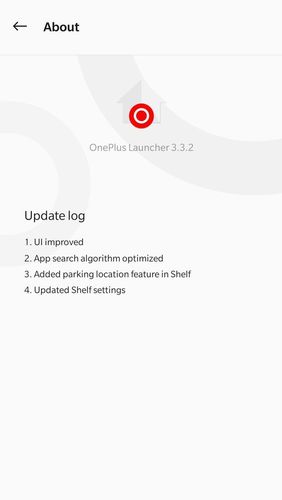 Screenshots of OnePlus launcher program for Android phone or tablet.