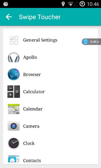Capturas de pantalla del programa OneToucher para teléfono o tableta Android.