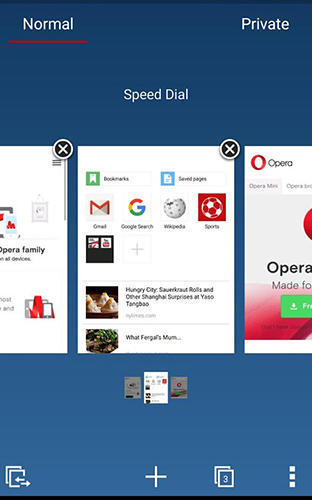 Aplicación Opera mini para Android, descargar gratis programas para tabletas y teléfonos.