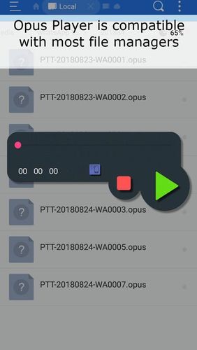 Opus player - WhatsApp audio search and organize app for Android, download programs for phones and tablets for free.