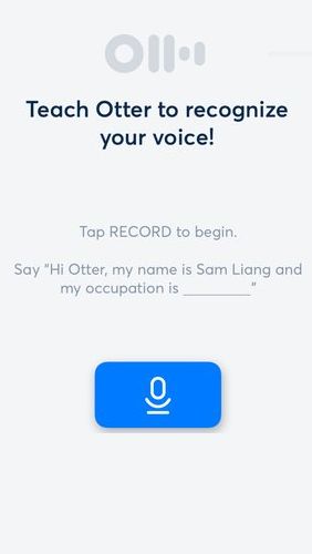 Capturas de tela do programa Otter voice notes em celular ou tablete Android.