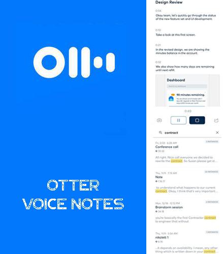 Besides Mp3 Tagger Android program you can download Otter voice notes for Android phone or tablet for free.