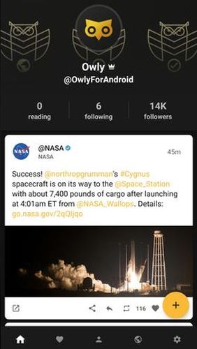 为Android免费下载Owly for Twitter。企业应用套件手机和平板电脑。