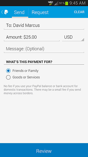PayPal を無料でアンドロイドにダウンロード。携帯電話やタブレット用のプログラム。