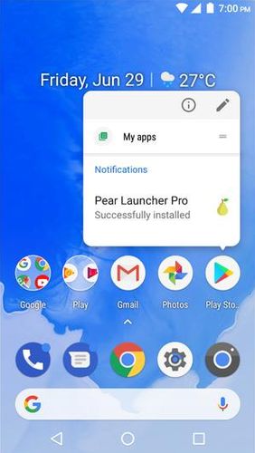 Baixar grátis Pear launcher para Android. Programas para celulares e tablets.