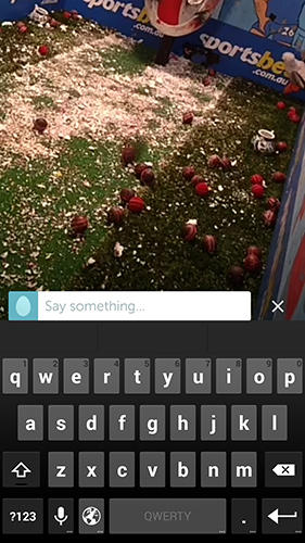 Capturas de tela do programa Periscope em celular ou tablete Android.