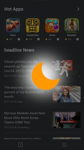 Screenshots des Programms Stargon browser für Android-Smartphones oder Tablets.