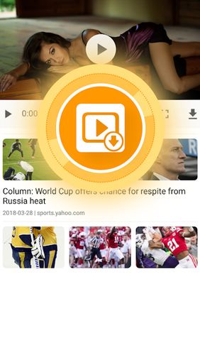 Screenshots des Programms Opera Touch für Android-Smartphones oder Tablets.