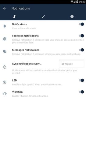 Capturas de tela do programa Phoenix - Facebook & Messenger em celular ou tablete Android.