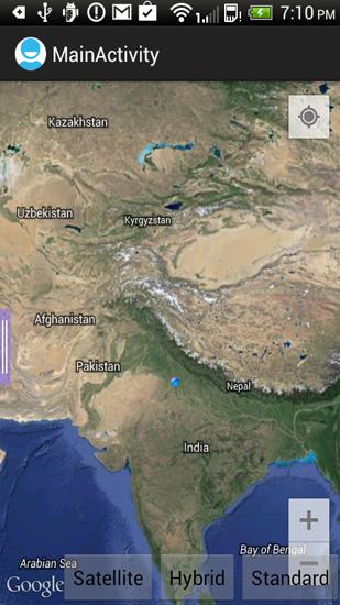 Screenshots des Programms Map Navigation für Android-Smartphones oder Tablets.