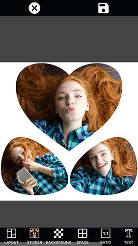 Capturas de tela do programa Sweet camera - Selfie filters, beauty camera em celular ou tablete Android.