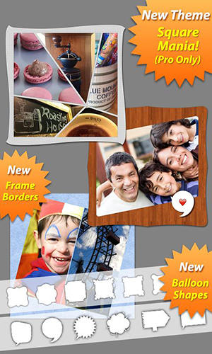 Screenshots of PhotoBook program for Android phone or tablet.