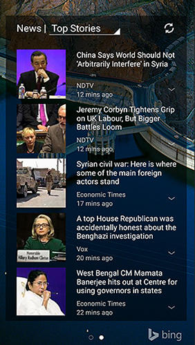 Screenshots des Programms Picturesque lock screen für Android-Smartphones oder Tablets.