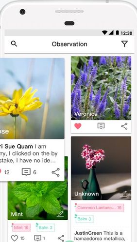 Screenshots of PictureThis - Plant identification program for Android phone or tablet.