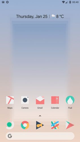 Screenshots des Programms Pixel launcher für Android-Smartphones oder Tablets.