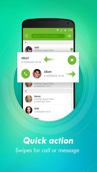 Capturas de pantalla del programa PixelPhone para teléfono o tableta Android.