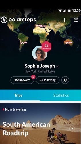 Aplicativo Polarsteps - Travel tracker para Android, baixar grátis programas para celulares e tablets.