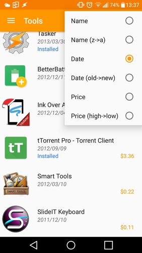 Purchased apps: Restore your paid apps