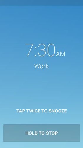 Screenshots des Programms Puzzle alarm clock für Android-Smartphones oder Tablets.