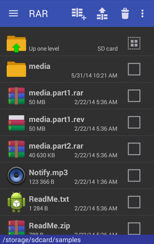 Baixar grátis RAR para Android. Programas para celulares e tablets.