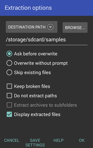 Screenshots des Programms File Manager für Android-Smartphones oder Tablets.