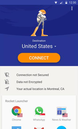 Laden Sie kostenlos Rocket VPN: Internet Freedom für Android Herunter. Programme für Smartphones und Tablets.