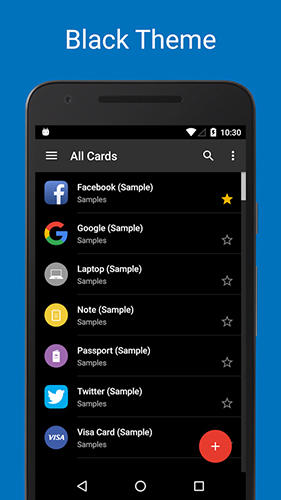Aplicativo Safe in cloud password manager para Android, baixar grátis programas para celulares e tablets.