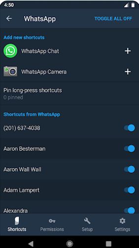 Capturas de pantalla del programa TamTam para teléfono o tableta Android.