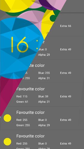 Screenshots des Programms Seven time - Resizable clock für Android-Smartphones oder Tablets.